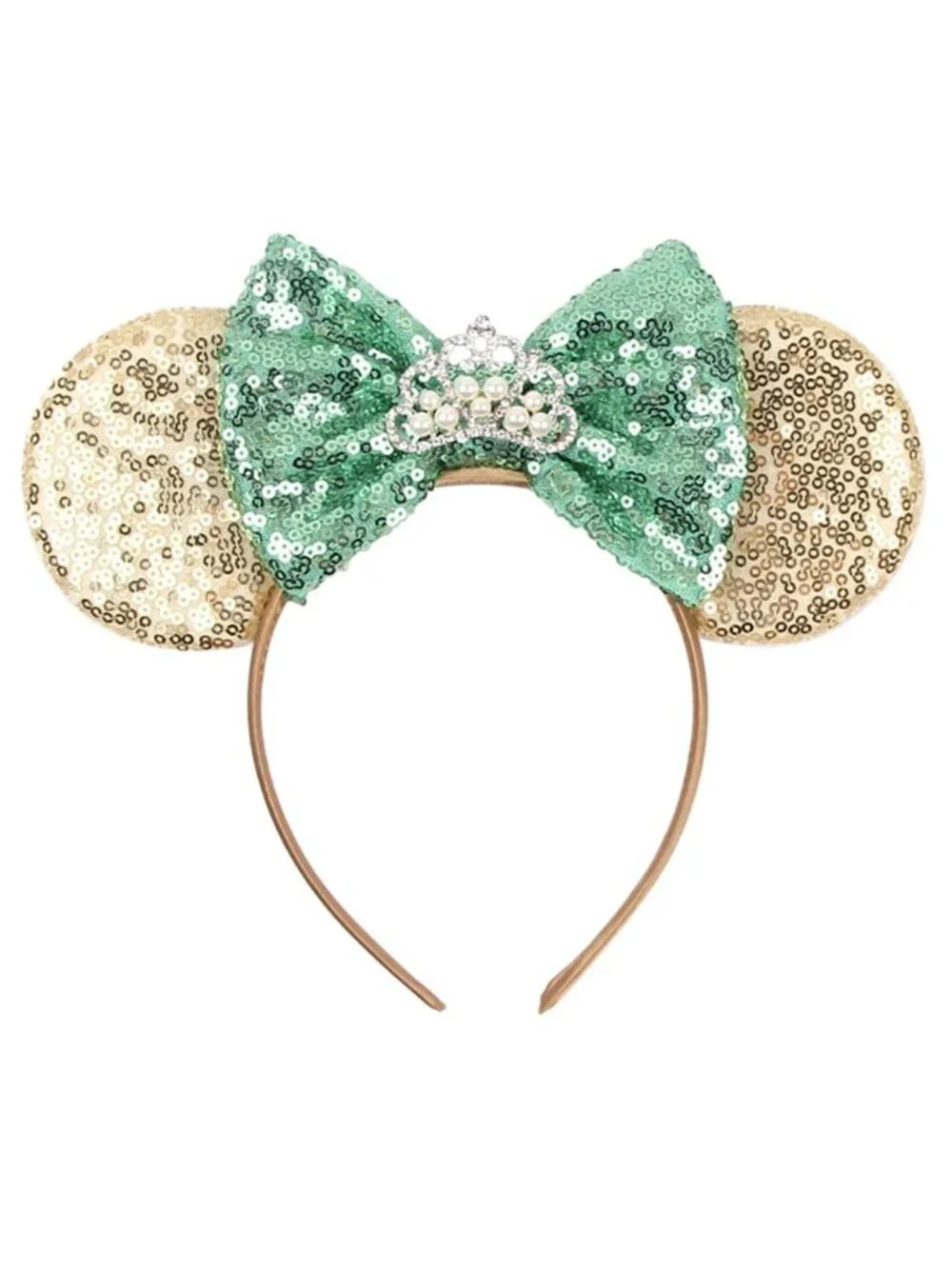 Women Gold Shiny Bow Mickey Mouse Hair Headband For Cosplay
